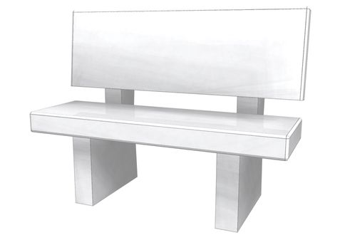 Dessin Banc avec dossier 01 droit