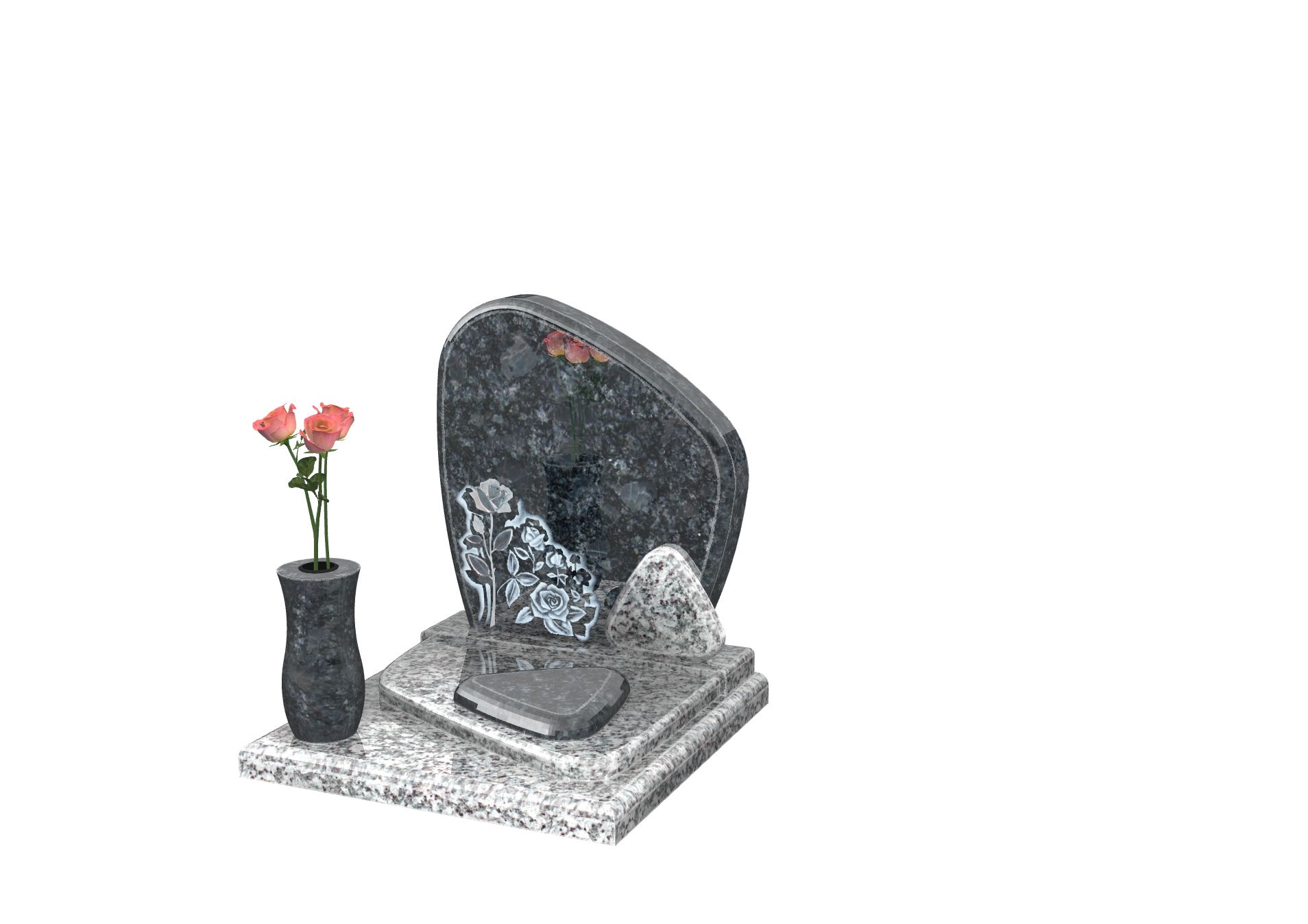 Rendu CIN-SANTORIN avec motif optionnel Motif Cin Santorin orné d’une rose inox