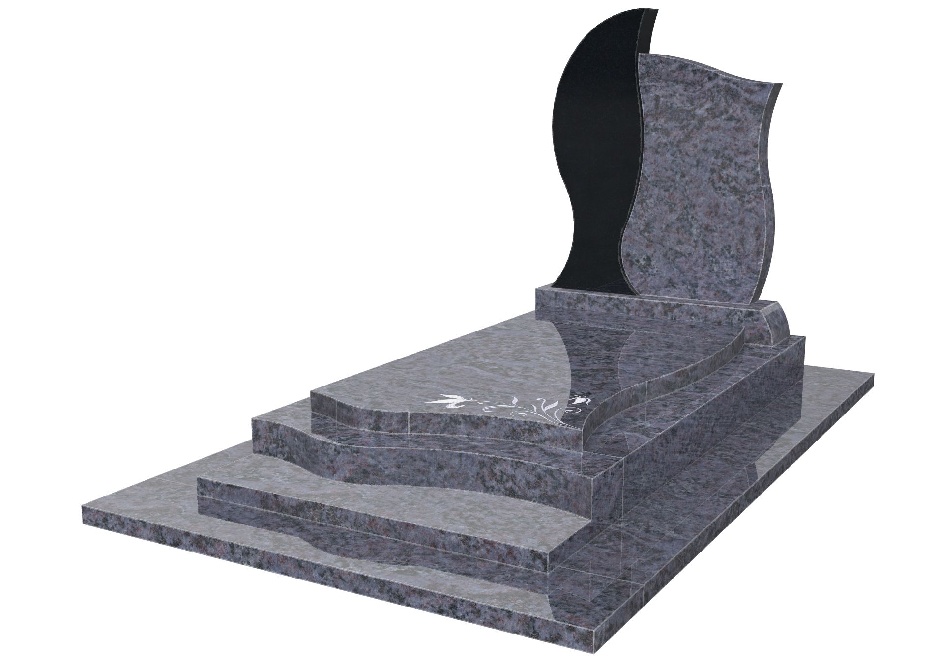 Rendu Linéa avec motif optionnel Motif Linéa A sur tombale