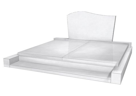 Dessin Monument double forme 5PPD tombales jointives