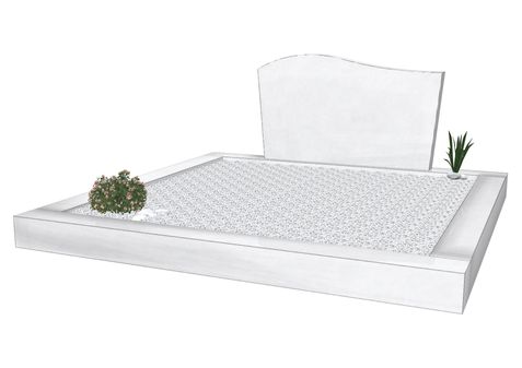 Dessin Monument Double Entourage Jardinet Stèle Doucine