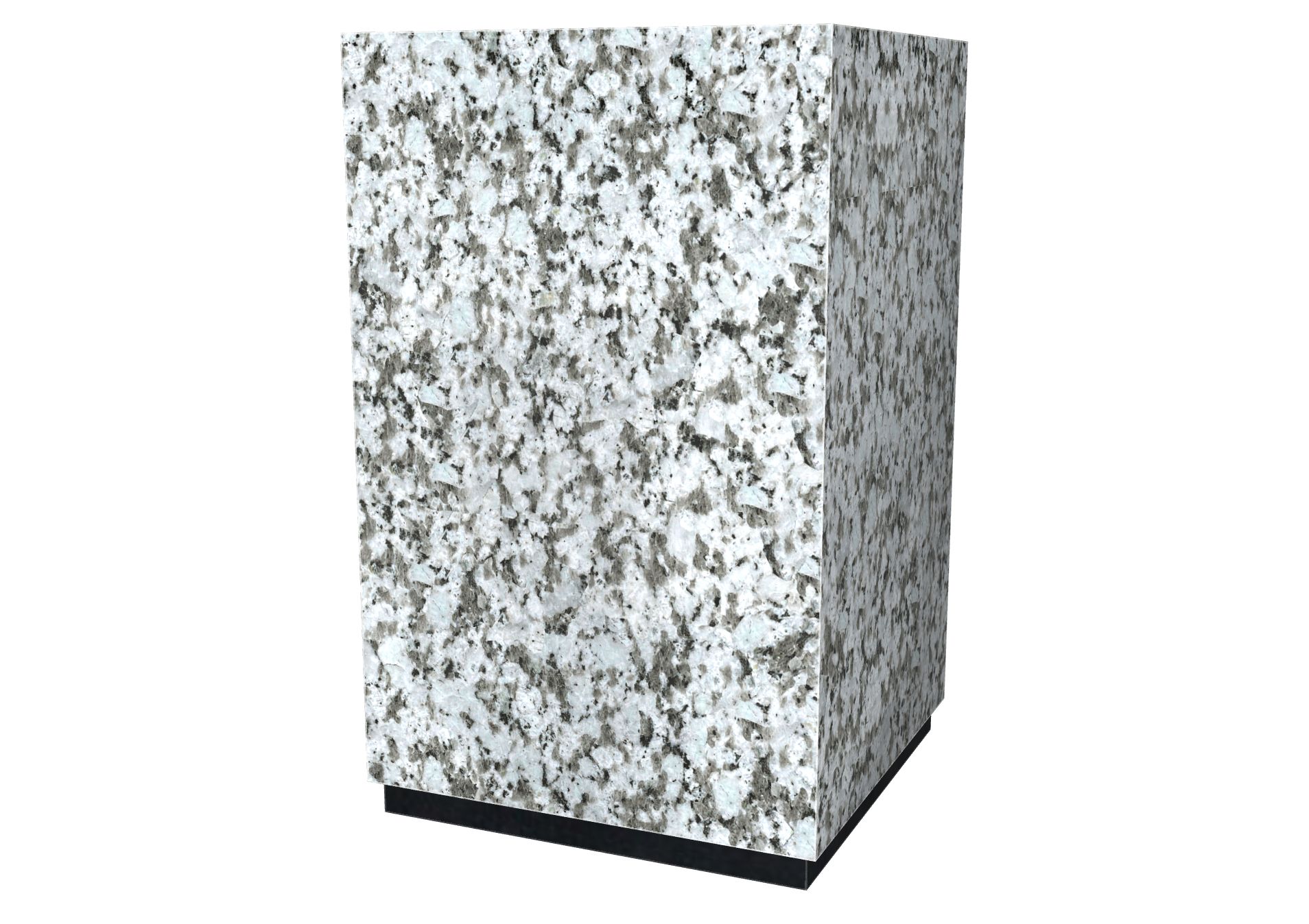 Rendu Urne Granit cubique 4L avec le granit undefined