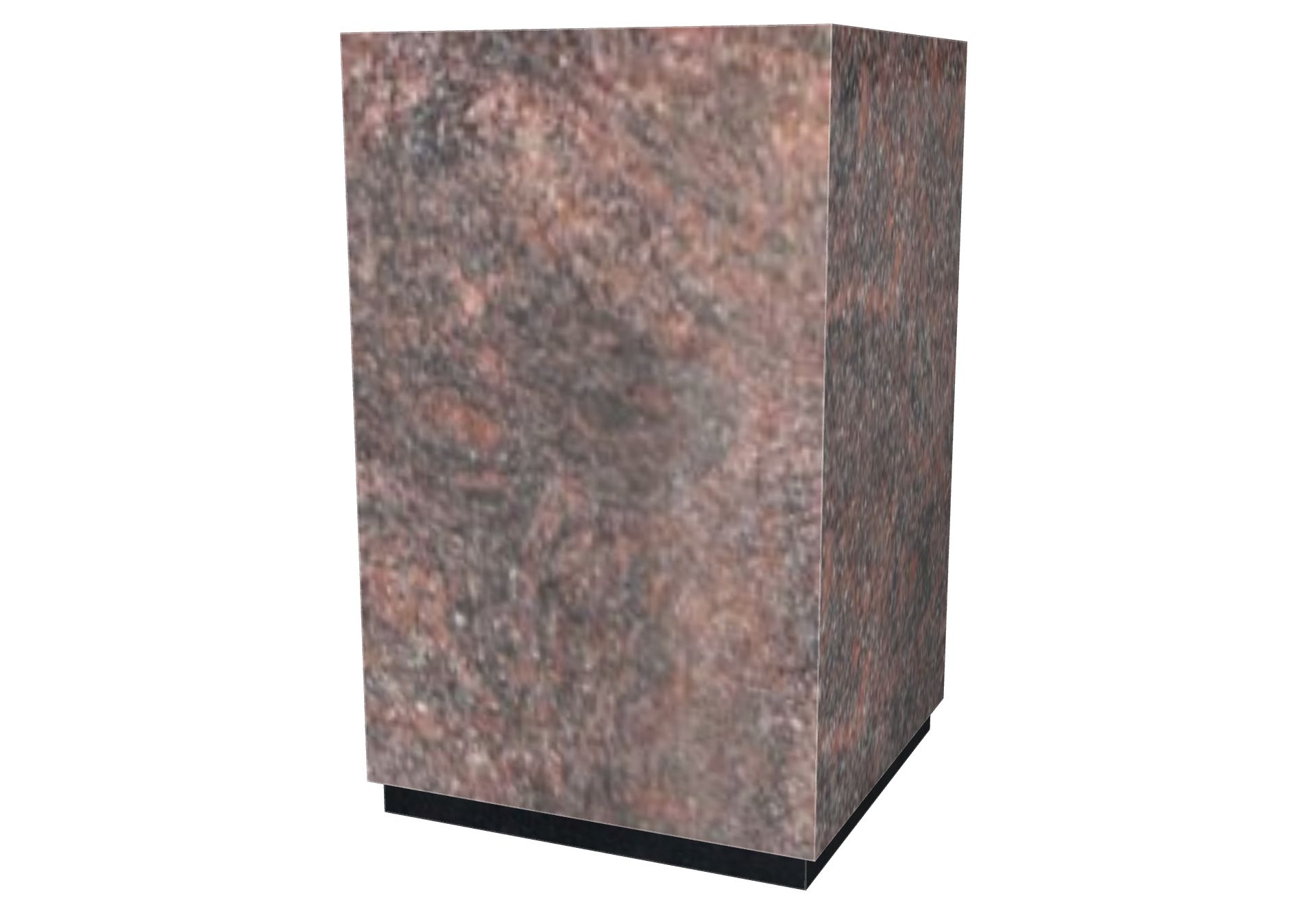 Rendu Urne Granit cubique 4L avec le granit undefined