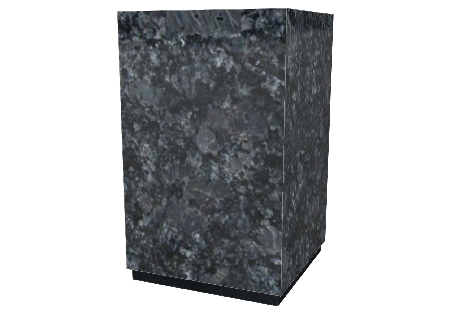 Rendu Urne Granit cubique 4L avec le granit undefined