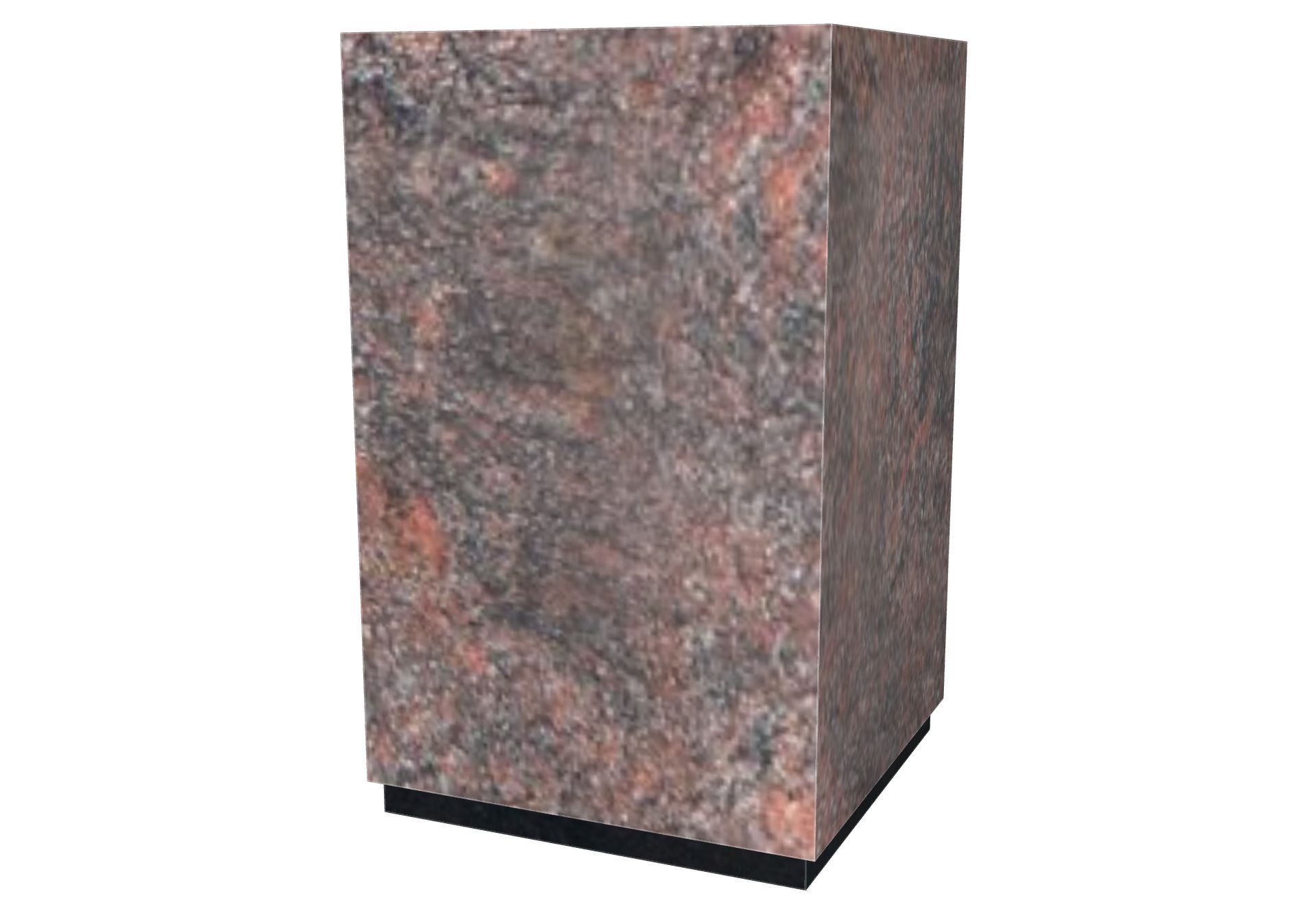 Rendu Urne Granit cubique 4L