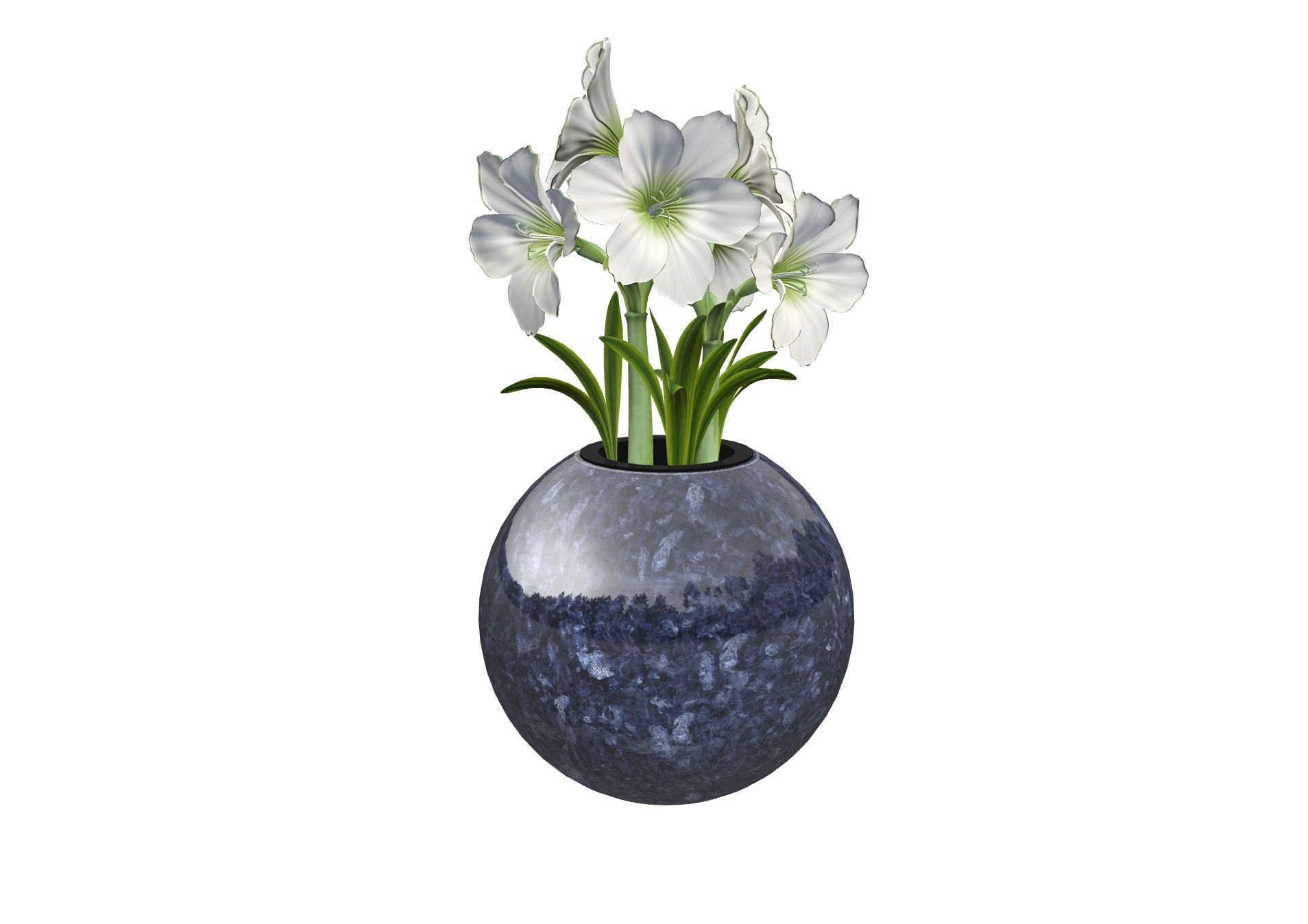 Rendu VASE BOULE avec le granit undefined