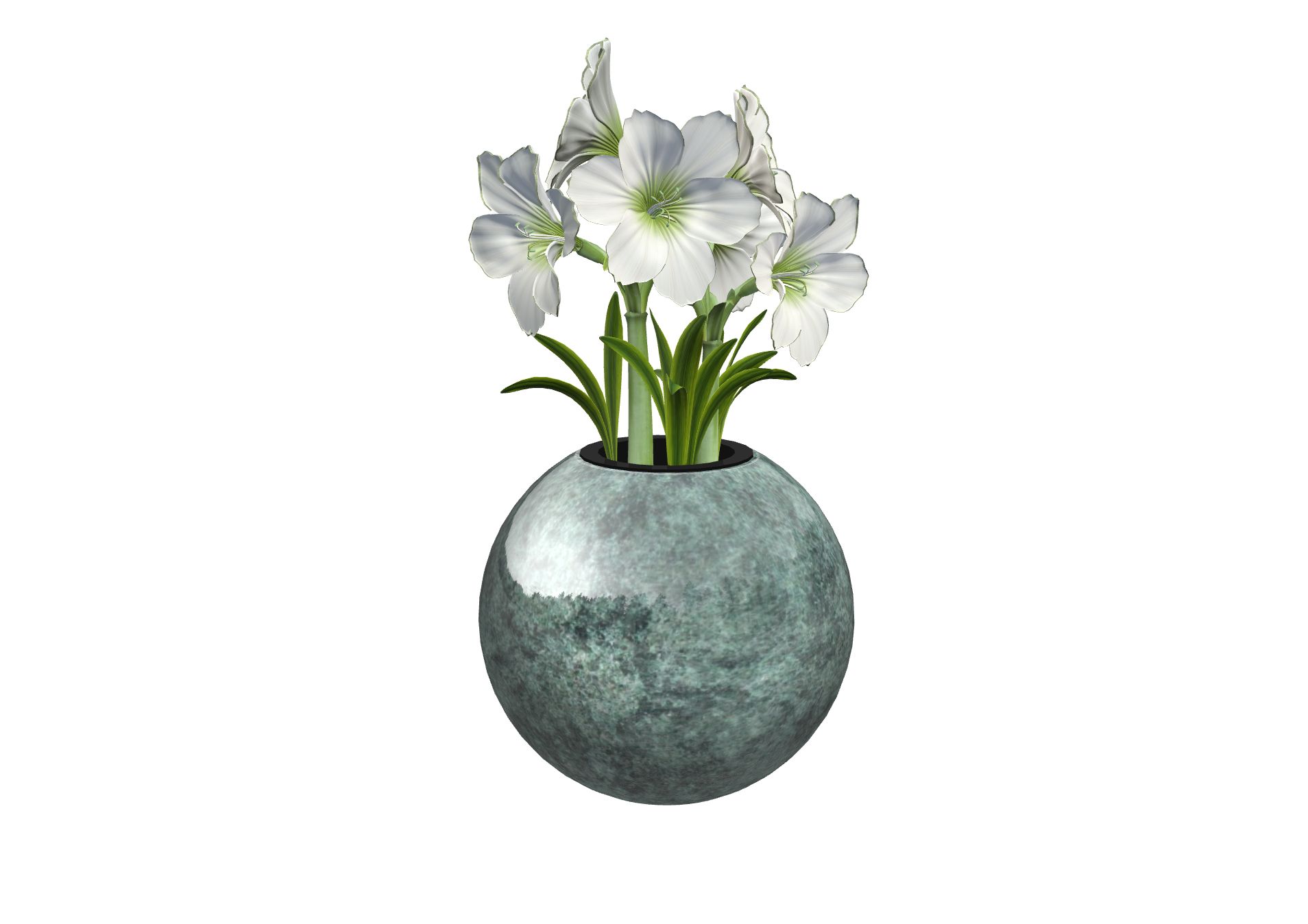 Rendu VASE BOULE avec le granit undefined