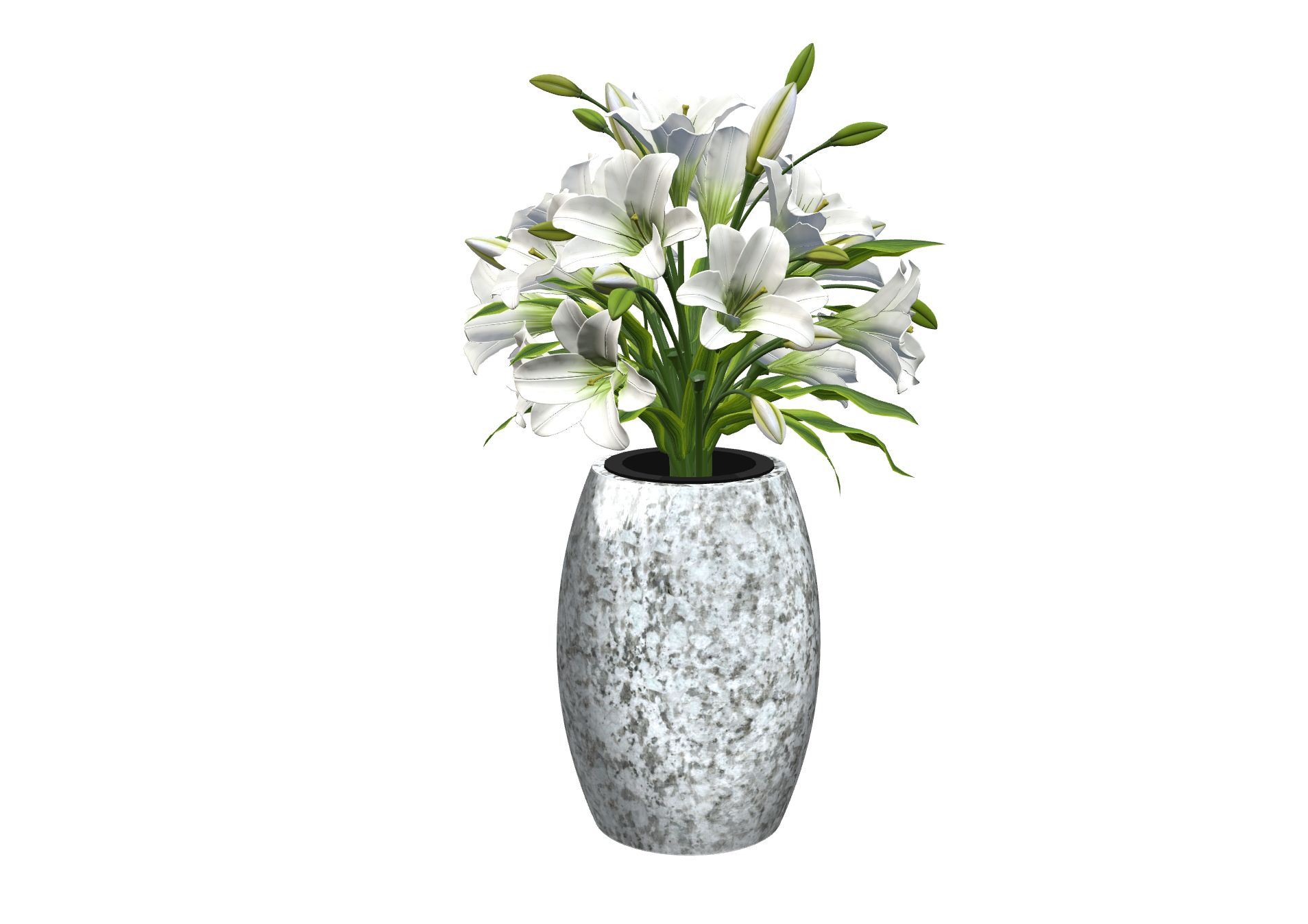 Rendu VASE OLIVE avec le granit undefined