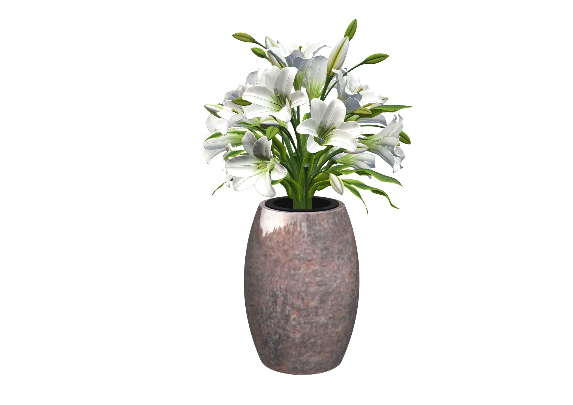 Rendu VASE OLIVE avec le granit undefined