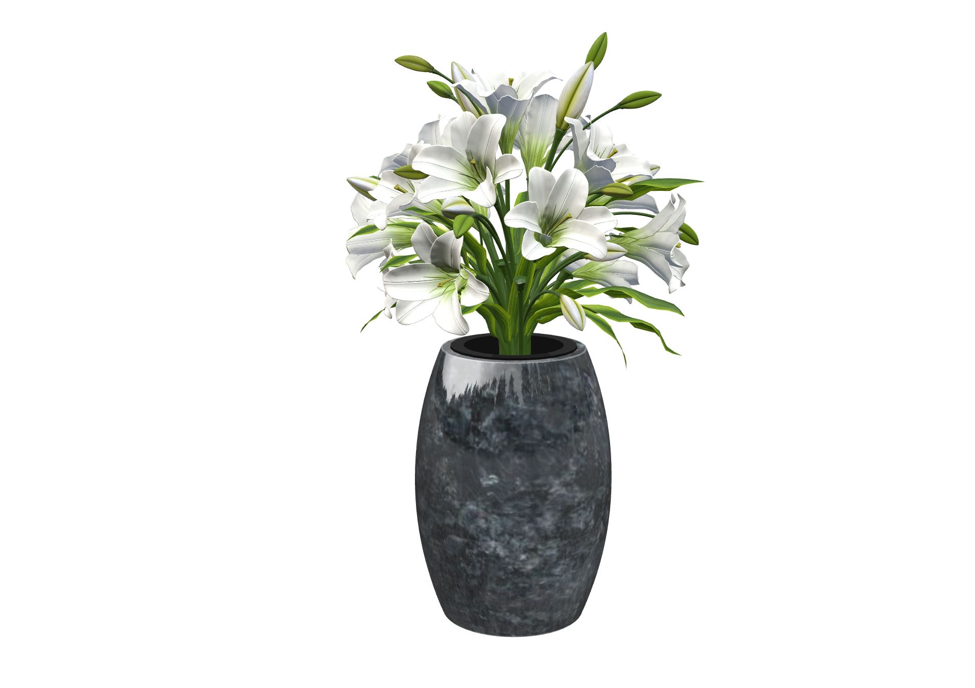 Rendu VASE OLIVE avec le granit undefined