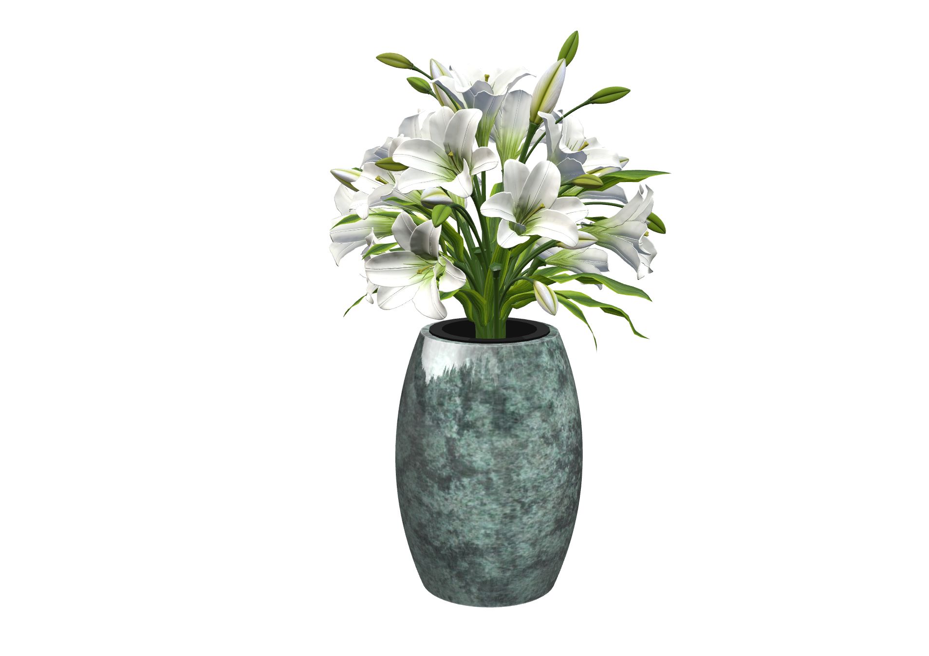 Rendu VASE OLIVE avec le granit undefined